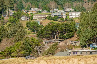 Manzanita Oregon 'da gayrimenkullerin mahallesi..