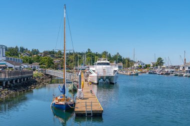 Liman Townsend marinası limana demirlemiş tekneler Washington eyaleti.