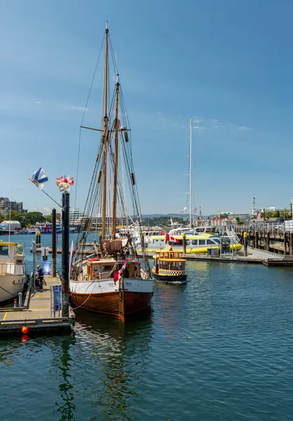 stock image Victoria BC Canada transportation and buildings downtown harbor.