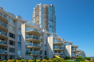 Nanaimo şehir merkezindeki emekliler mahallesi BC Kanada.