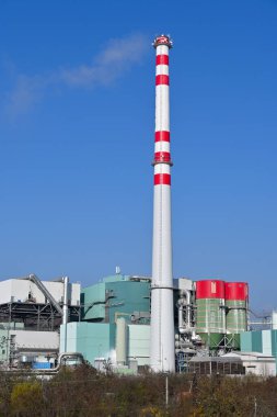 Çek Cumhuriyeti 'nin Brno kentindeki baca ve atık yakma tesisinin teknolojik ekipmanları