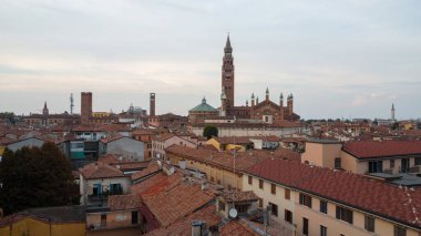 Cremona Lombardy kentsel hava görüntüsü