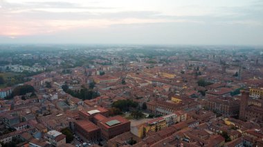 Cremona Lombardy kentsel hava görüntüsü