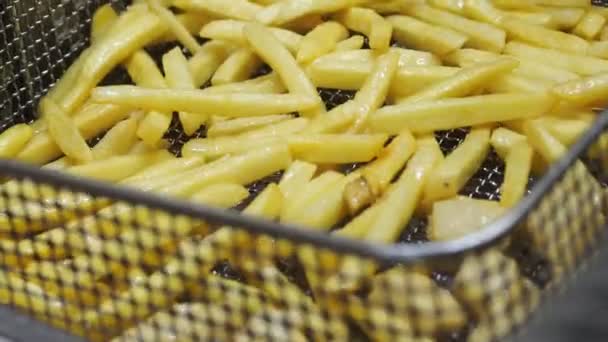 Fritar Junk Fast Food Batatas Restaurante — Vídeo de Stock
