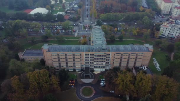 Salsomaggiore Terme Città Oanorama Drone Vista Una Mattina Autunno — Video Stock