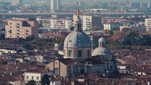 Brescia Italia Noviembre 2022 Vista Panorámica Desde Colina Del Castillo — Vídeo de stock