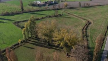 Casatico, İtalya - Kasım 2022 Platani kaynaklı Osteria Eski geleneksel Lambrusco şarabı ve soğuk hava mezecisi