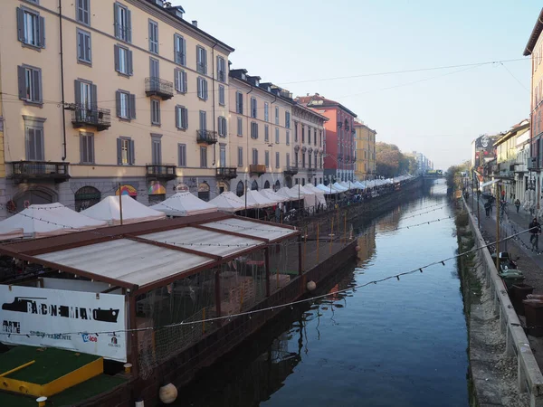 Milano Itália Novembro 2022 Mercado Antiguidades Área Navigli Senigalia — Fotografia de Stock