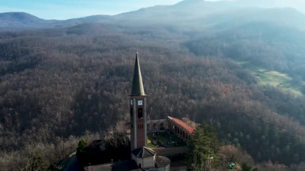 Morfasso Piacenza Emilia Romagna Italia Pemandangan Drone Dari Grotto Our — Stok Video