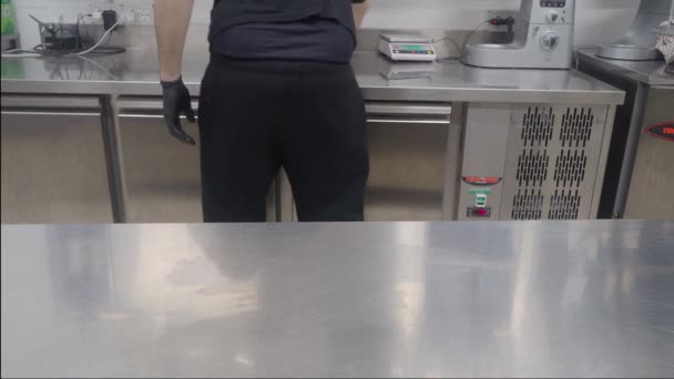 Profesyonel Mutfağın Profesyonel Personel Temizliği Paslanmaz — Stok video