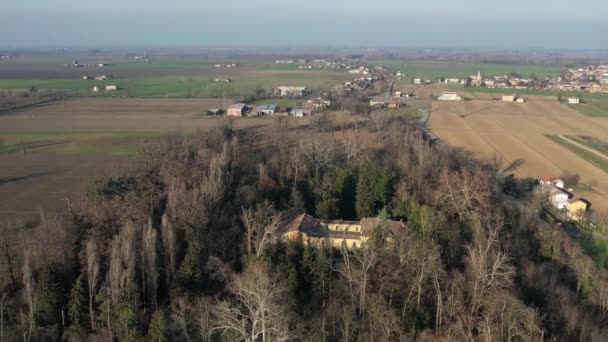 Busseto Italy January 2022 Drone Aerial View Sant Agata Busseto — Αρχείο Βίντεο