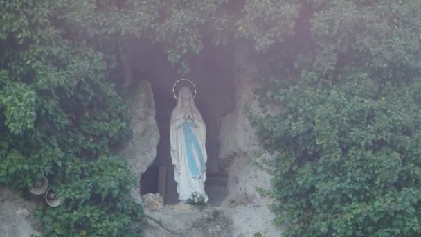 Sperongia Morfasso Italien Februari 2023 Staty Vår Fru Obefläckad Avlelse — Stockvideo