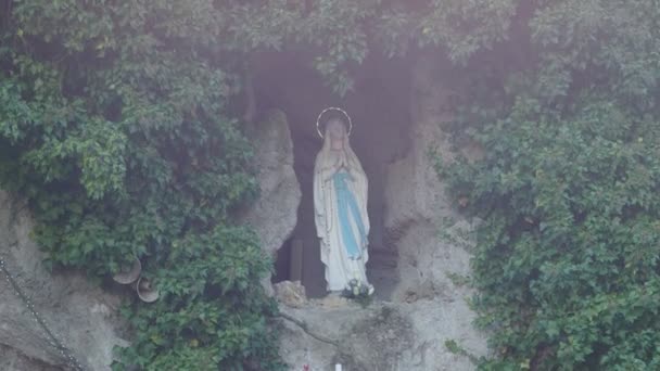 Sperongia Morfasso Italy 12Nd February 2023 Statue Our Lady Immaculate — Vídeo de Stock