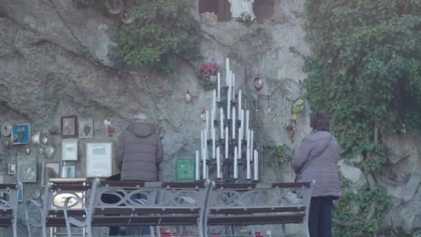 Sperongia Morfasso Talya Şubat 2023 Sperongia Kayıtlarındaki Lourdes Leydimiz Grotto — Stok video