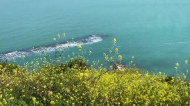 Numana İtalya 'dan Adriyatik Denizi görüntüsü