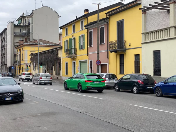 Lombardia Itália Abril 2023 Green Audi Rs6 Sport Station Wagon — Fotografia de Stock