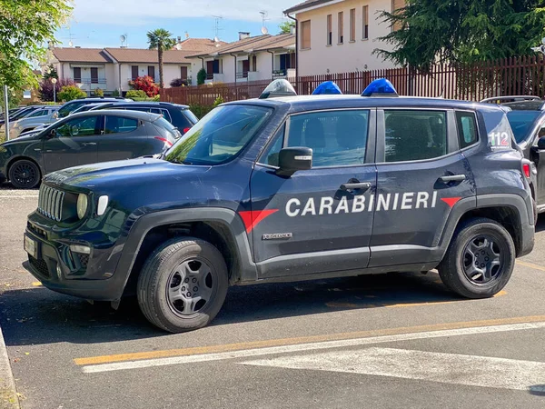 Piacenza Itália Maio 2023 Carabinieri Polícia Italiana Patrulha Jeep Renegade — Fotografia de Stock