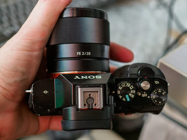 Sony A7S Mark Full Frame Digitale Spiegelloze Camera 28Mm Lens — Stockfoto