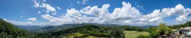 Hava manzarası, Passo del Pellizzone, Parma, Emilia Romagna İtalya