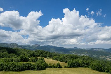 Hava manzarası, Passo del Pellizzone, Parma, Emilia Romagna İtalya
