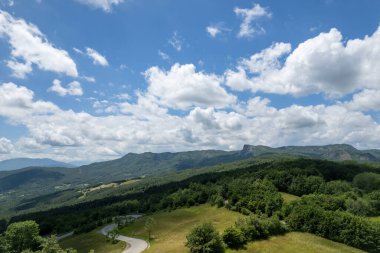 Hava manzarası, Passo del Pellizzone, Parma, Emilia Romagna İtalya