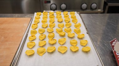 Crafting Handmade Autumnal Vegetarian Tortellini in a Cozy Rustic Kitchen Focus on Detail and Passion in a Small Business Environment Showcasing Culinary Artistry