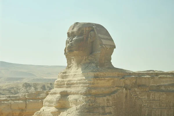 Великий Сфінкс Гізи Статуя Міфічної Істоти Монументальна Скульптура Єгипті Найбільш — стокове фото