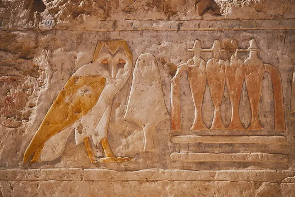 Egyptiske Hieroglyffer Gamle Symboler Historisk Baggrund Gamle Egyptiske Tegn Symbol Stock-billede