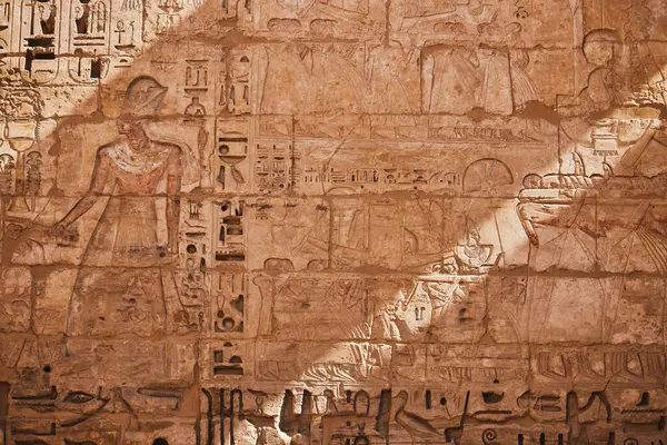 Egyptské Hieroglyfy Starověké Symboly Historické Pozadí Starověké Egyptské Znaky Symbol Royalty Free Stock Fotografie
