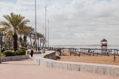Agadir Fas 'ta. Atlantik Okyanusu. Fas mimarisi ve kültürü. Fas 'ta seyahat yerleri. Fas işaretleri. Fas 'ı ziyaret et. Yaz gezisi