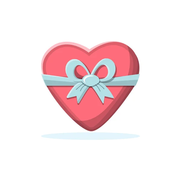 Hart Cadeau Icoon Valentijnsdag — Stockvector