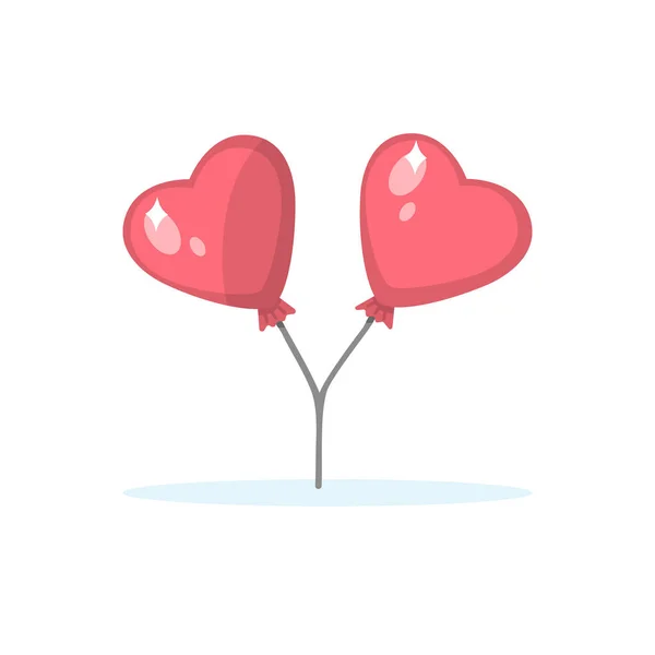 Ikona Balonów Sercem Walentynki Święto — Wektor stockowy
