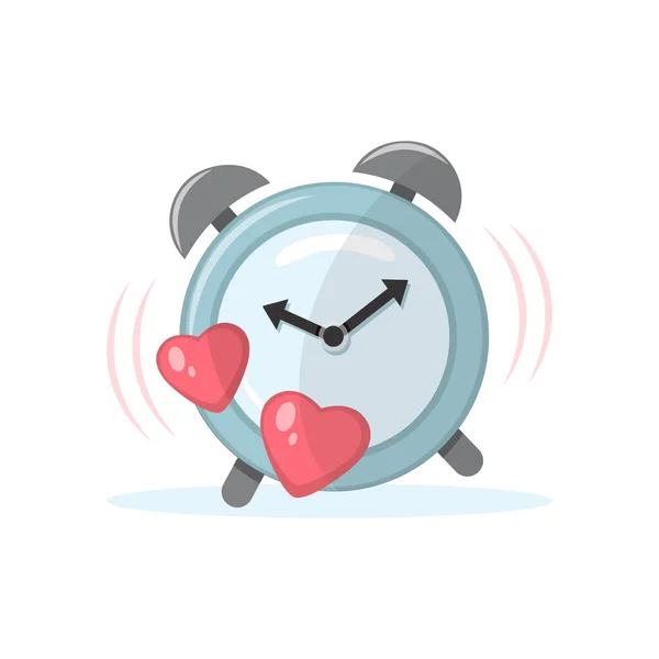 심장이 시계의 아이콘입니다 발렌타인데이 — 스톡 벡터