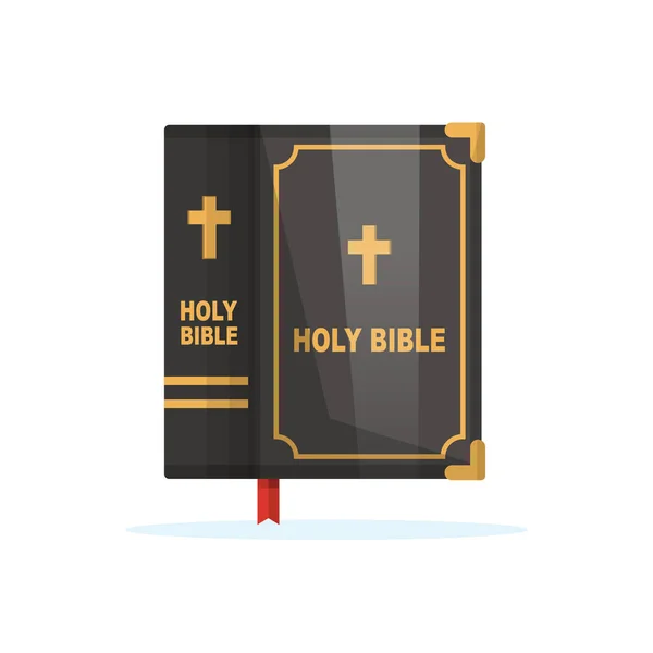 Sagrado Livro Bíblico Vista Frontal Palavra Deus — Vetor de Stock