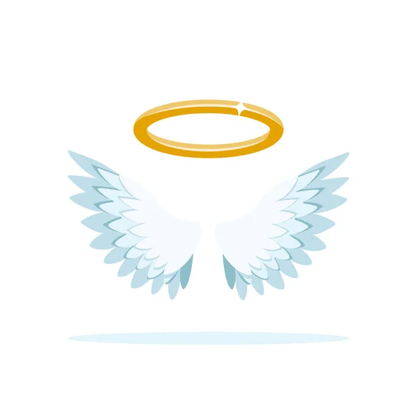 翼とハロー 天使の概念 — ストックベクタ