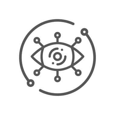 Görselleştirme vektör simgesi. Web için modern vektör simgesi, evet. EPS