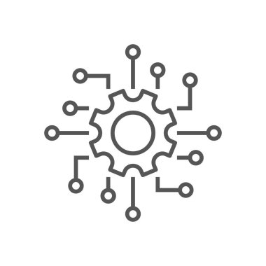 İş zekası vektör ikonu. Mükemmel vektör. Düzenlenebilir Stoke. EPS 10