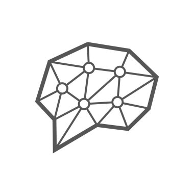 Dijital beyin, yapay zeka, Smart Tech. Yapay Zeka. Liner vektör simgeleri. Düzenlenebilir Vuruş. EPS 10.