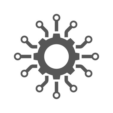 Veri entegrasyon simgesi, çerçeve veya teknoloji geliştirme, yazılım veya api. Beyaz arka planda ince çizgi sembolü. Düzenlenebilir felç. EPS 10