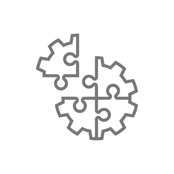 Jigsaw Icono Del Rompecabezas Resolver Problema Pasar Siguiente Nivel Concepto Gráficos Vectoriales