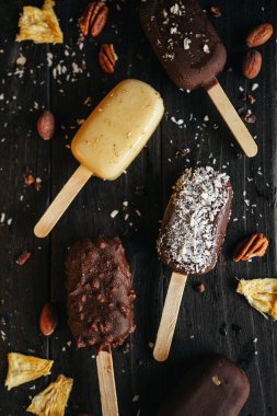 Dondurmalar arka planda. Yüksek kalite fotoğraf