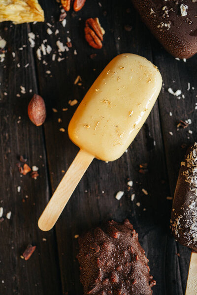 Ice Creams Dark Background High Quality Photo Royalty Free Stock Photos