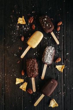 Dondurmalar arka planda. Yüksek kalite fotoğraf