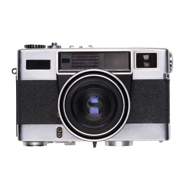 Vintage Câmera Filme Antigo Isolado Fundo Branco — Fotografia de Stock