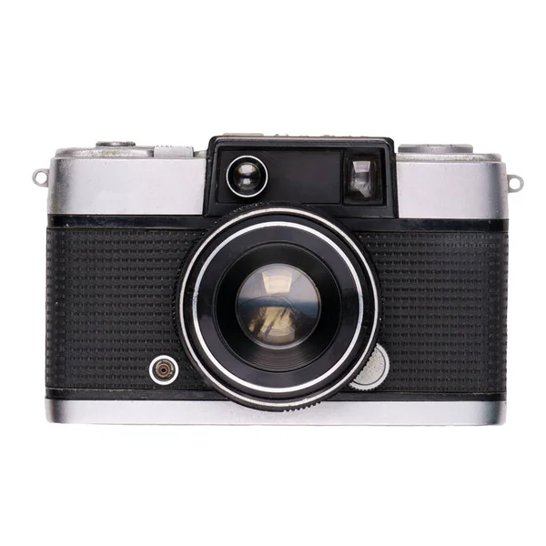 Старинная Пленочная Камера Изолированная Белом Фоне — стоковое фото