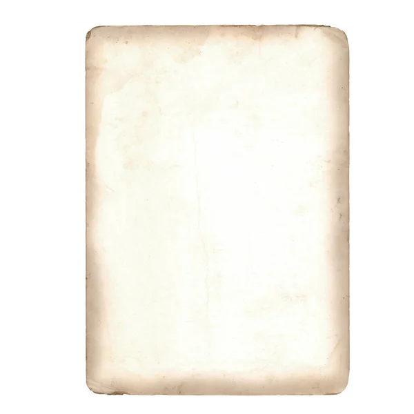 Παλαιά Vintage Υφή Χαρτιού Που Απομονώνονται Λευκό Φόντο — Φωτογραφία Αρχείου