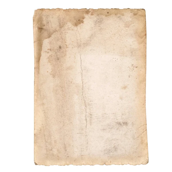 Старая Текстура Старинной Бумаги Белом Фоне — стоковое фото