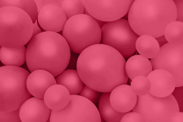 Cor Moda 2023 Viva Magenta Fundo Balões Rosa Pastel Punchy — Fotografia de Stock
