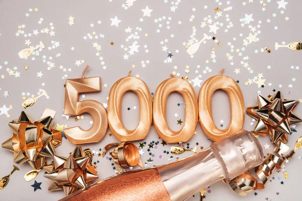 5000 Follower Vorlage Für Soziale Netzwerke Blogs Festlicher Hintergrund Social — Stockfoto