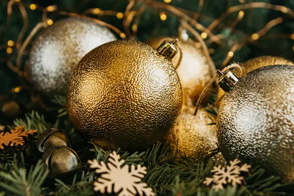 Decorações Natal Feliz Ano Novo Composição Natal Ano Novo Preparação — Fotografia de Stock
